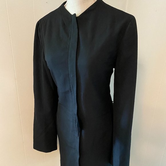 Ted Baker Black Linen Zip Coat- Career Executive - Picture 7 of 9